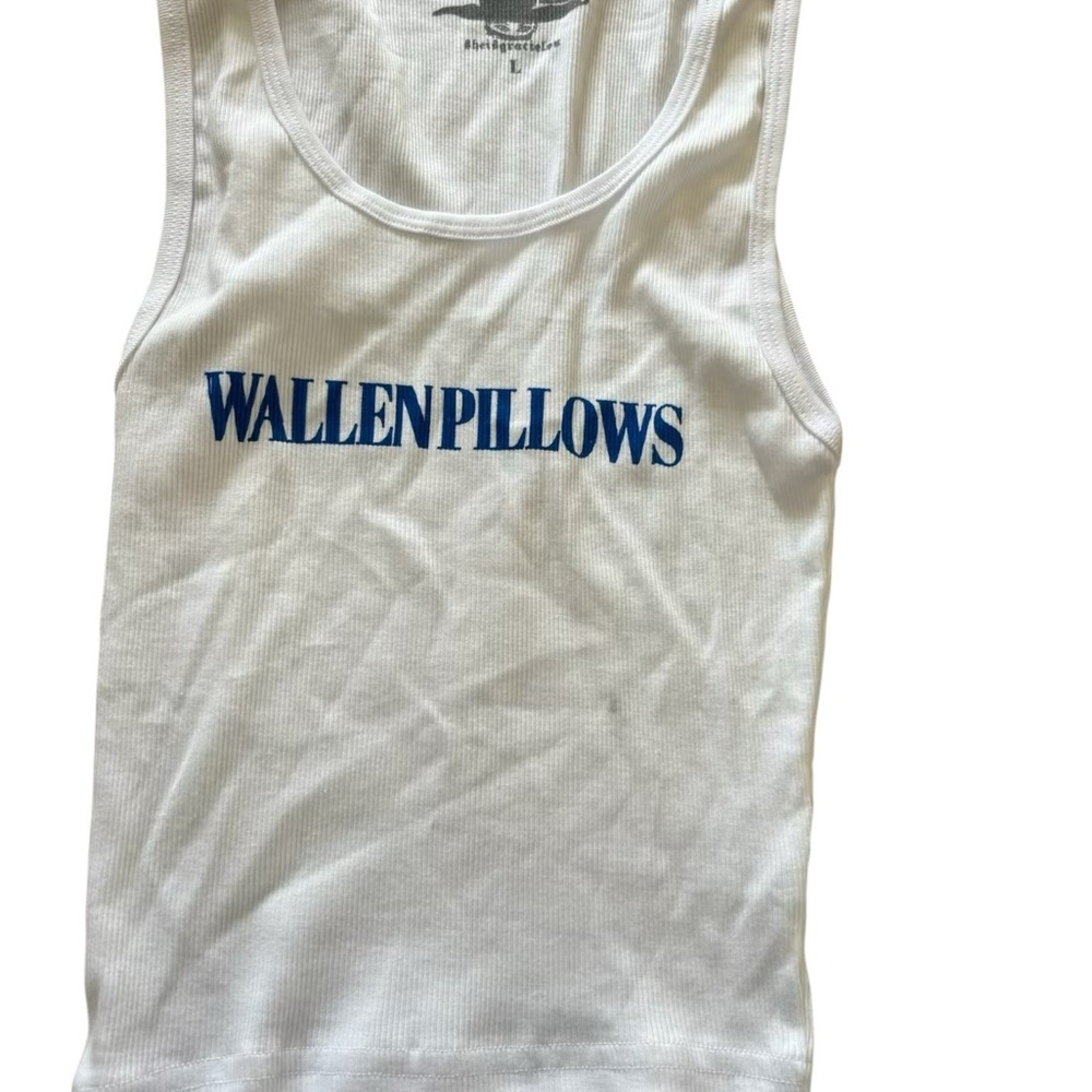 Wallen pillows White Tank Top ladies large Morgan Wallen
